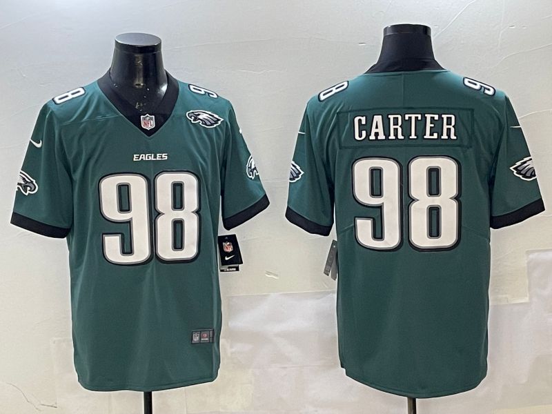 Men Philadelphia Eagles 98 Carter Green Second generation Nike 2025 Limited NFL Jersey style 5